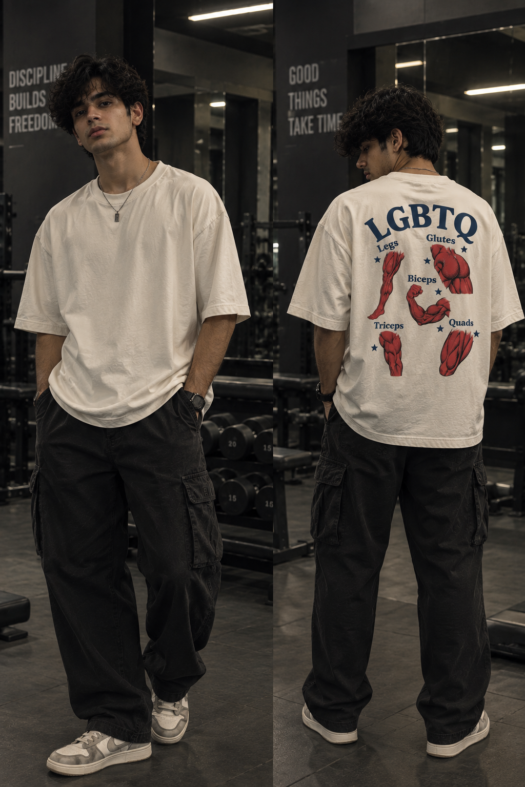 LGBTQ Muscle Oversized T-Shirt