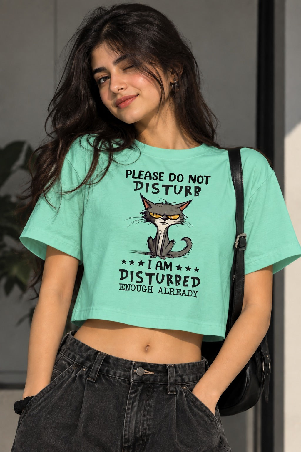 Please Do Not Disturb – Disturbed Enough Already Crop Top