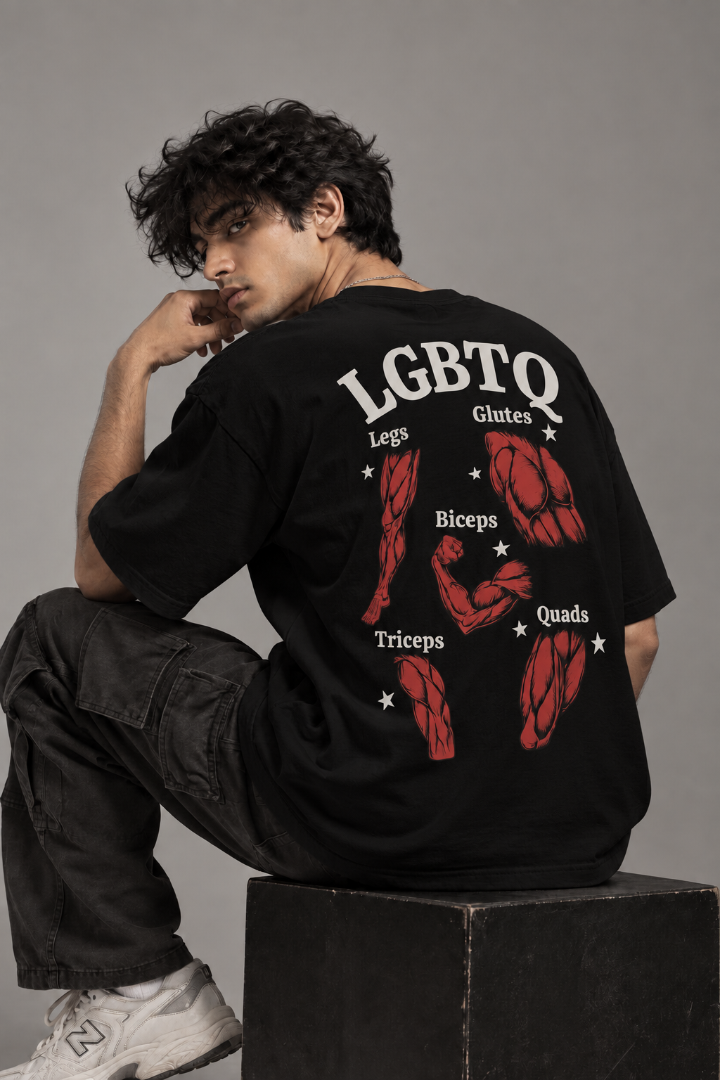 LGBTQ Muscle Oversized T-Shirt
