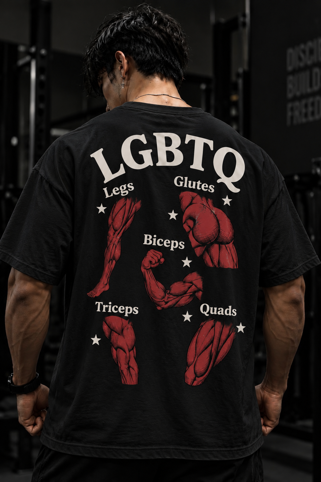 LGBTQ Muscle Oversized T-Shirt