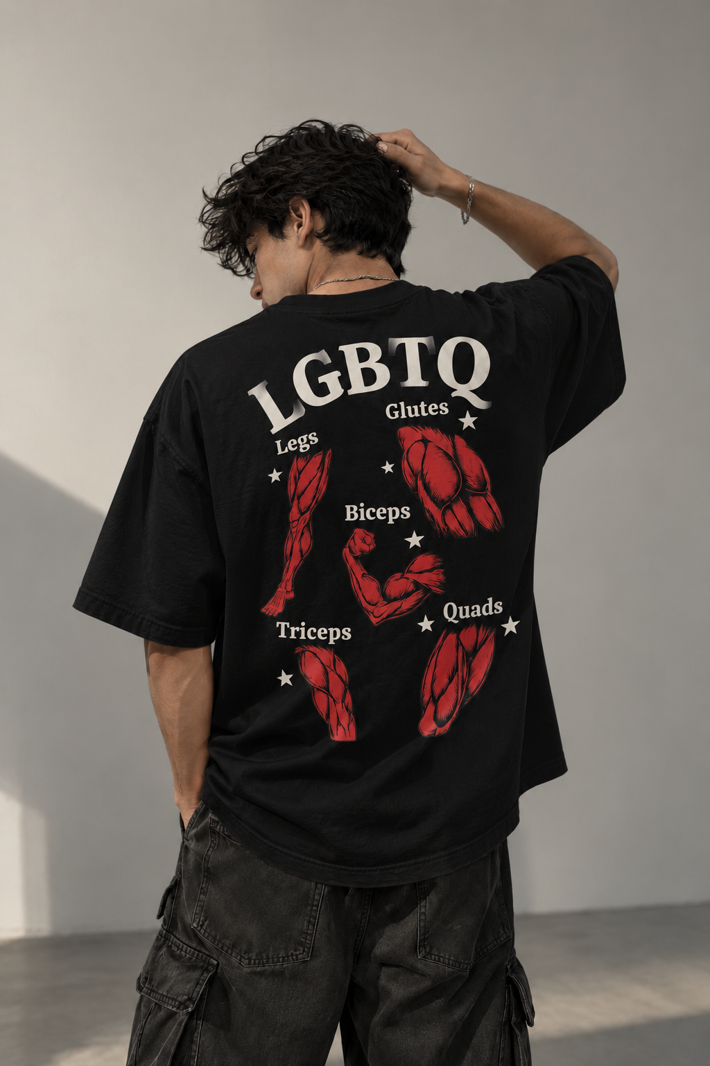 LGBTQ Muscle Oversized T-Shirt