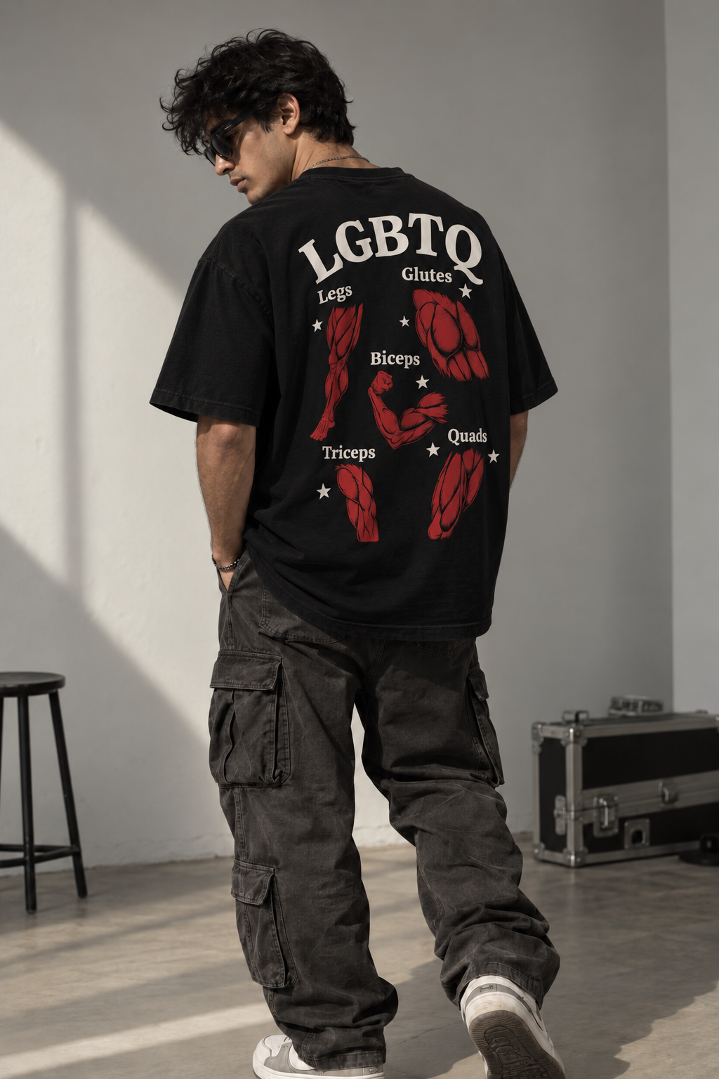 LGBTQ Muscle Oversized T-Shirt