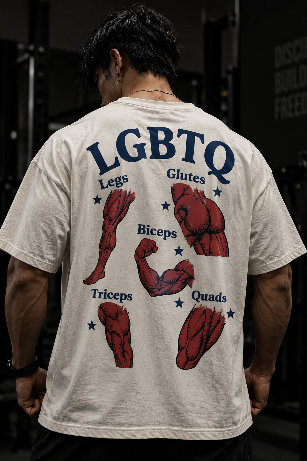 LGBTQ Muscle Oversized T-Shirt