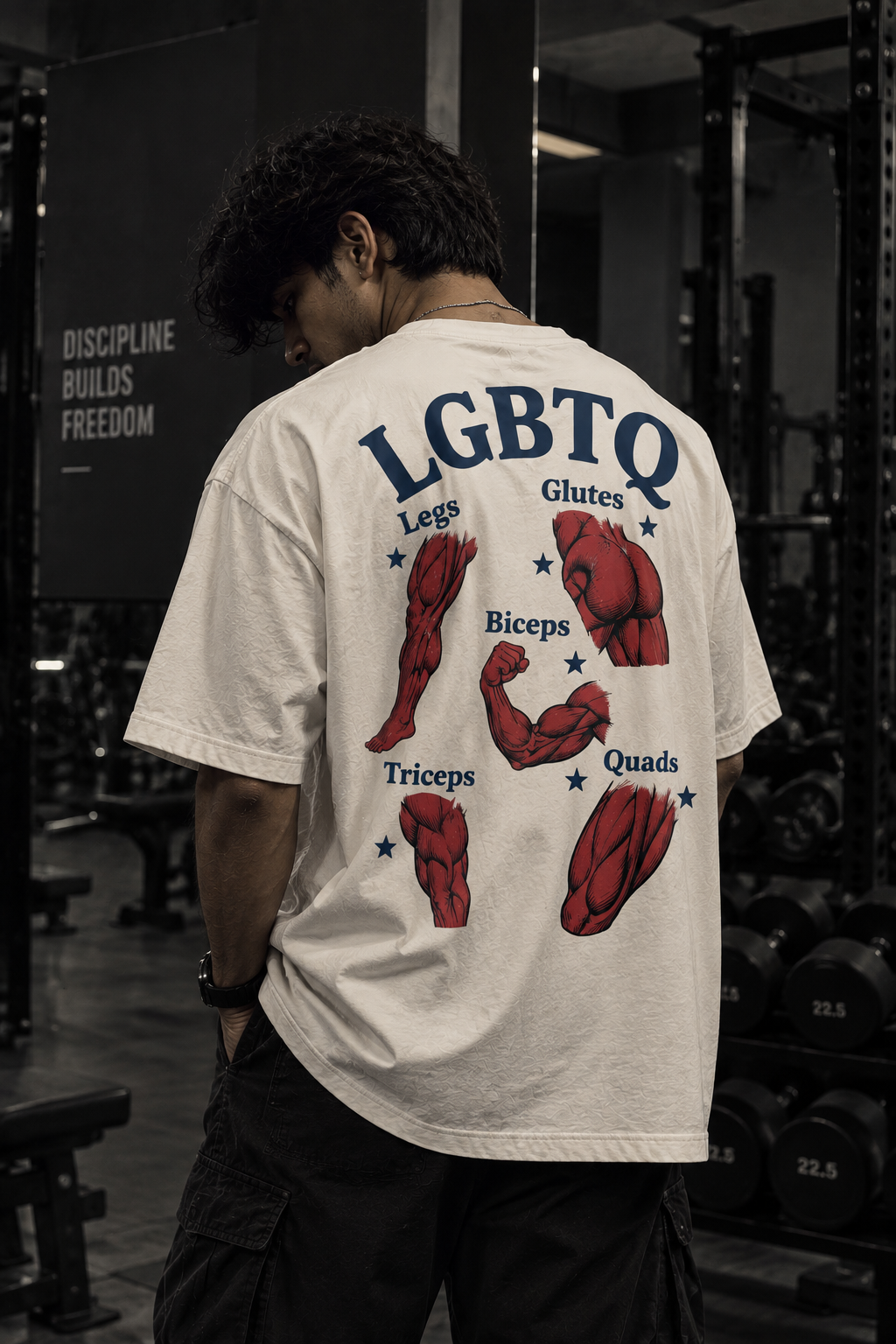 LGBTQ Muscle Oversized T-Shirt