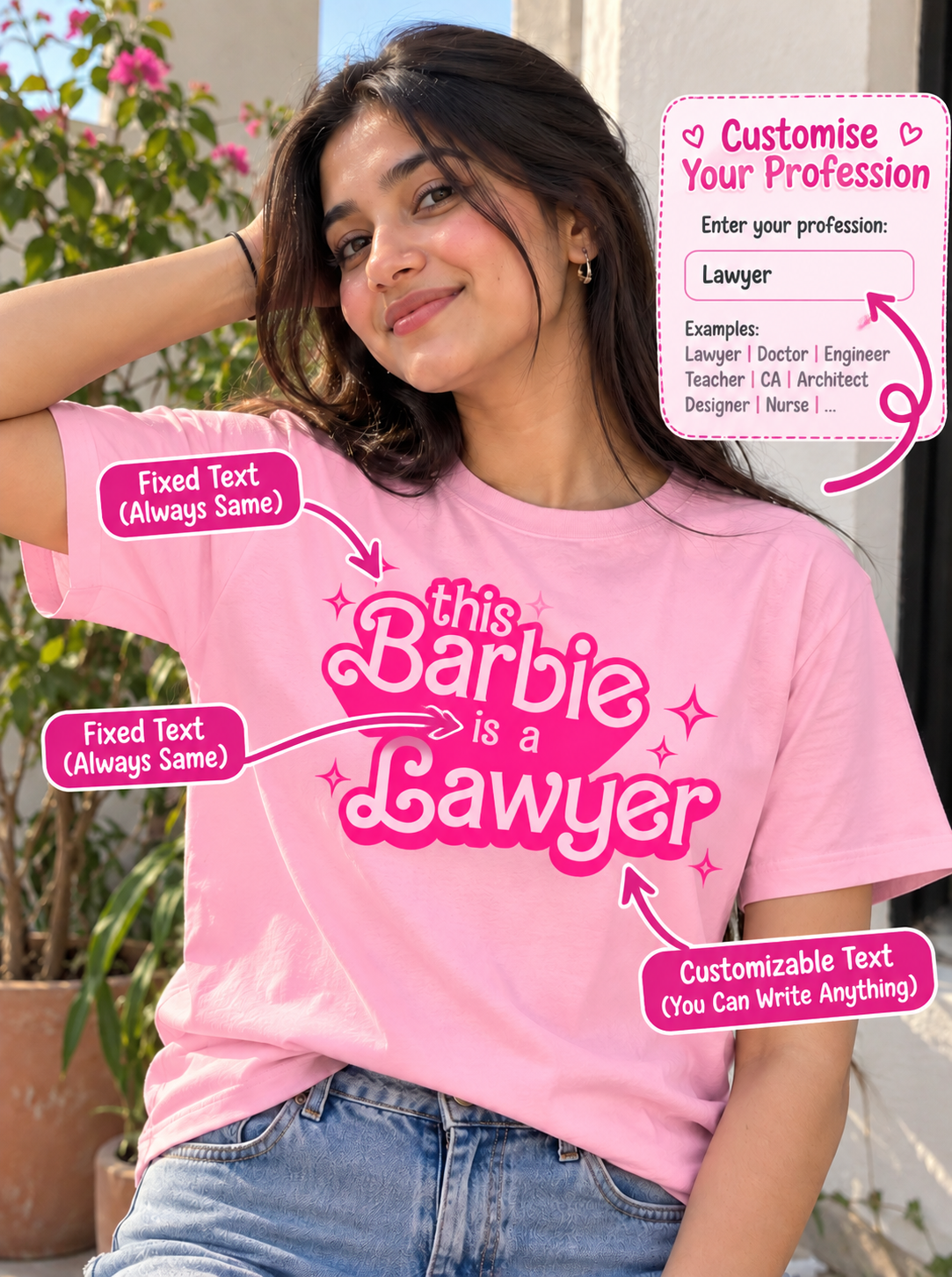 This Barbie Is a ___” T-Shirt | Custom Profession Tee